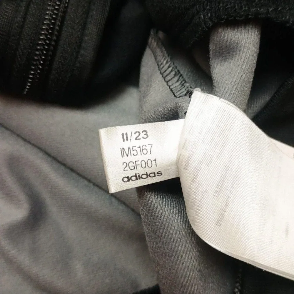 Adidas Sweatshirt Mens L Black Camo Full Zip Essentials Fleece Pockets IM5167